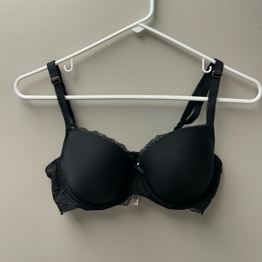 Victoria Secret Lined Demi Black Lace Bra